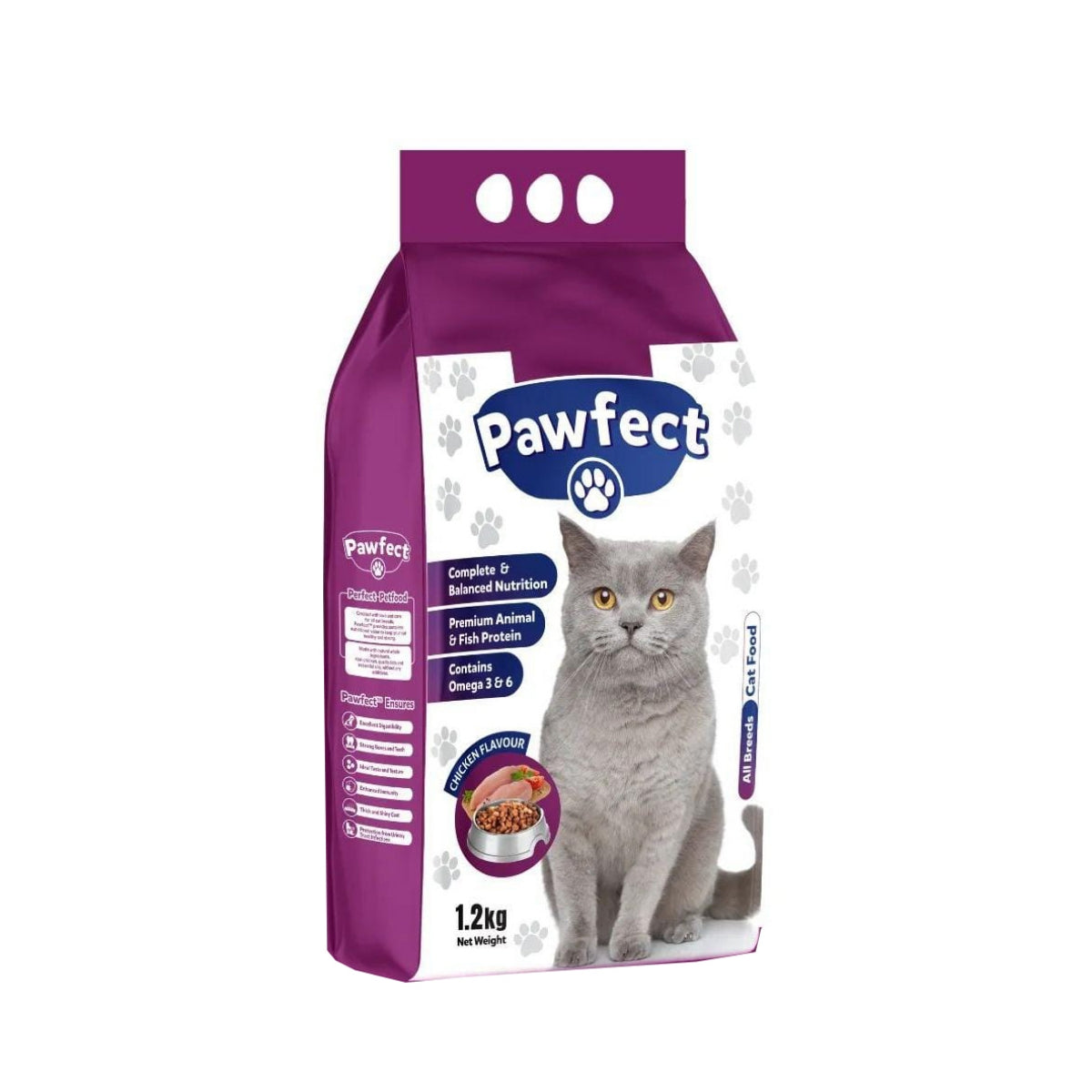 Pawfect Cat Food Chicken Flavour 1.2kg